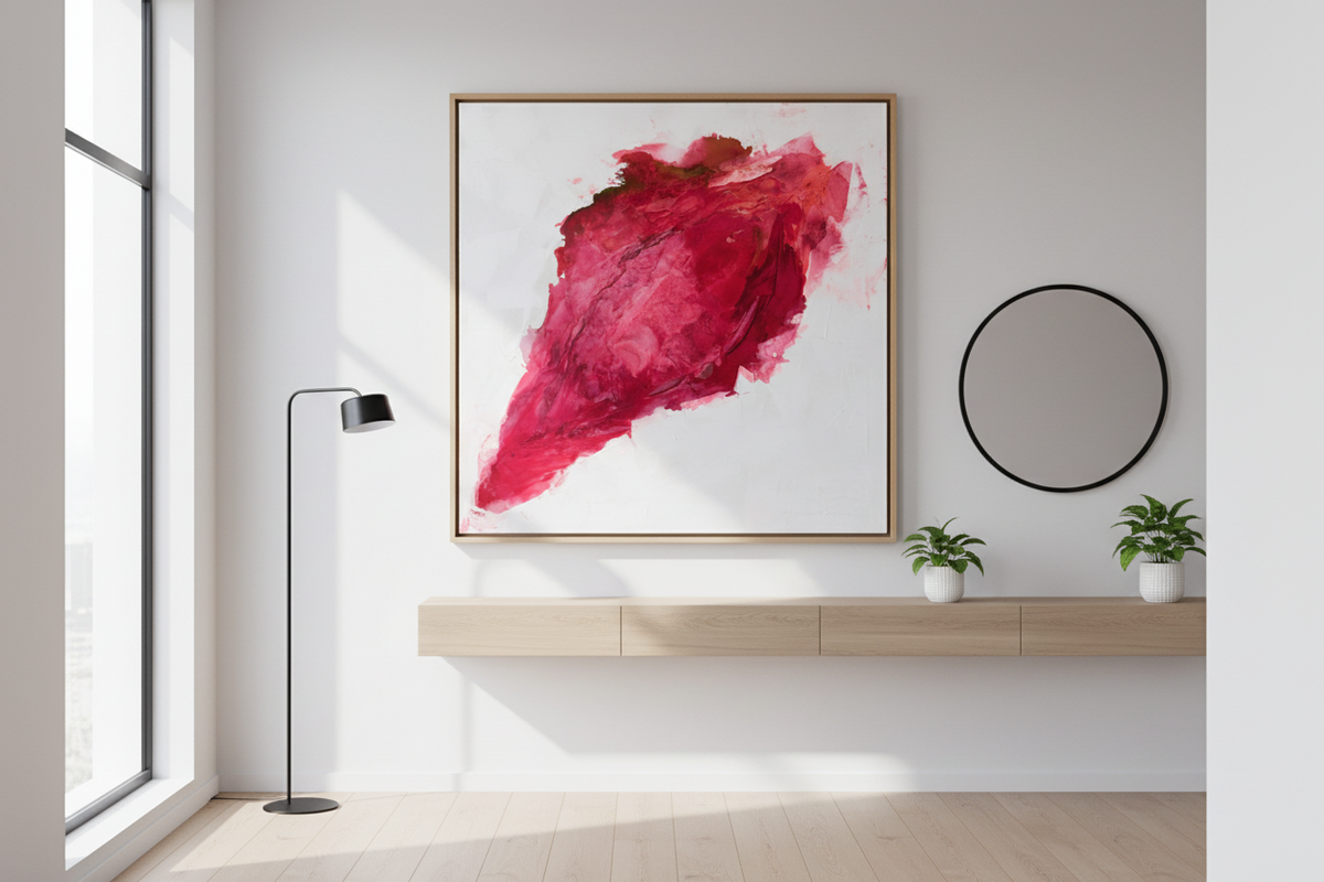 RED I 120x120 cm in modernem Flur